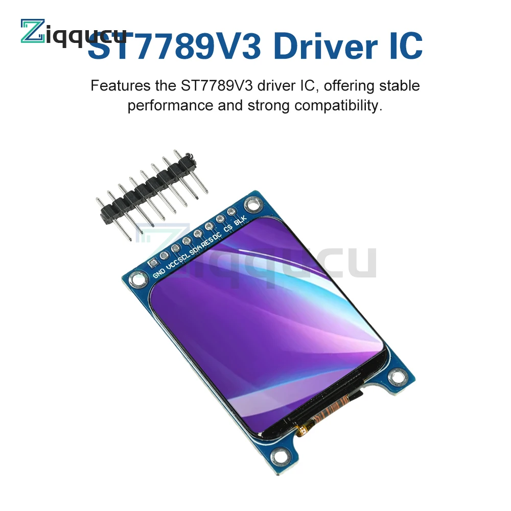 Módulo de tela LCD TFT de 1,69 polegadas ST7789V3 Interface SPI Design de canto arredondado Ultra fino com resolução 240x280 Display colorido