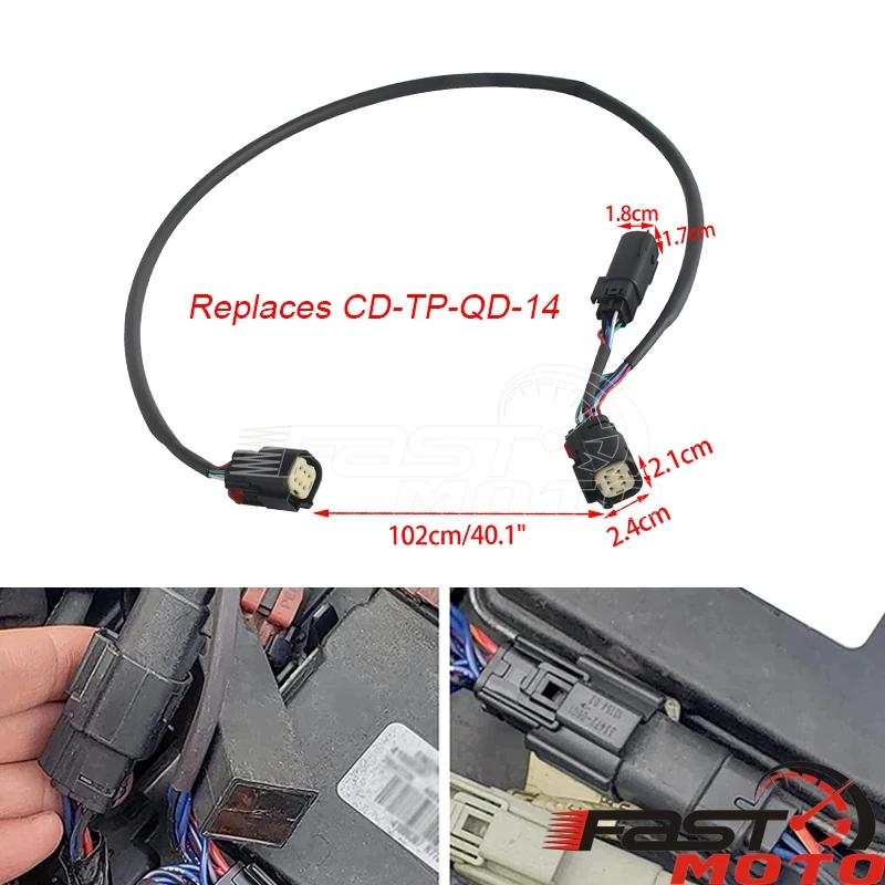 Motorcycle Quick Disconnect Wiring Harness For Harley Tour Pak Glide 2014-2023 CD-TP-QD-14 Quick Disconnect Wire Extension Cord