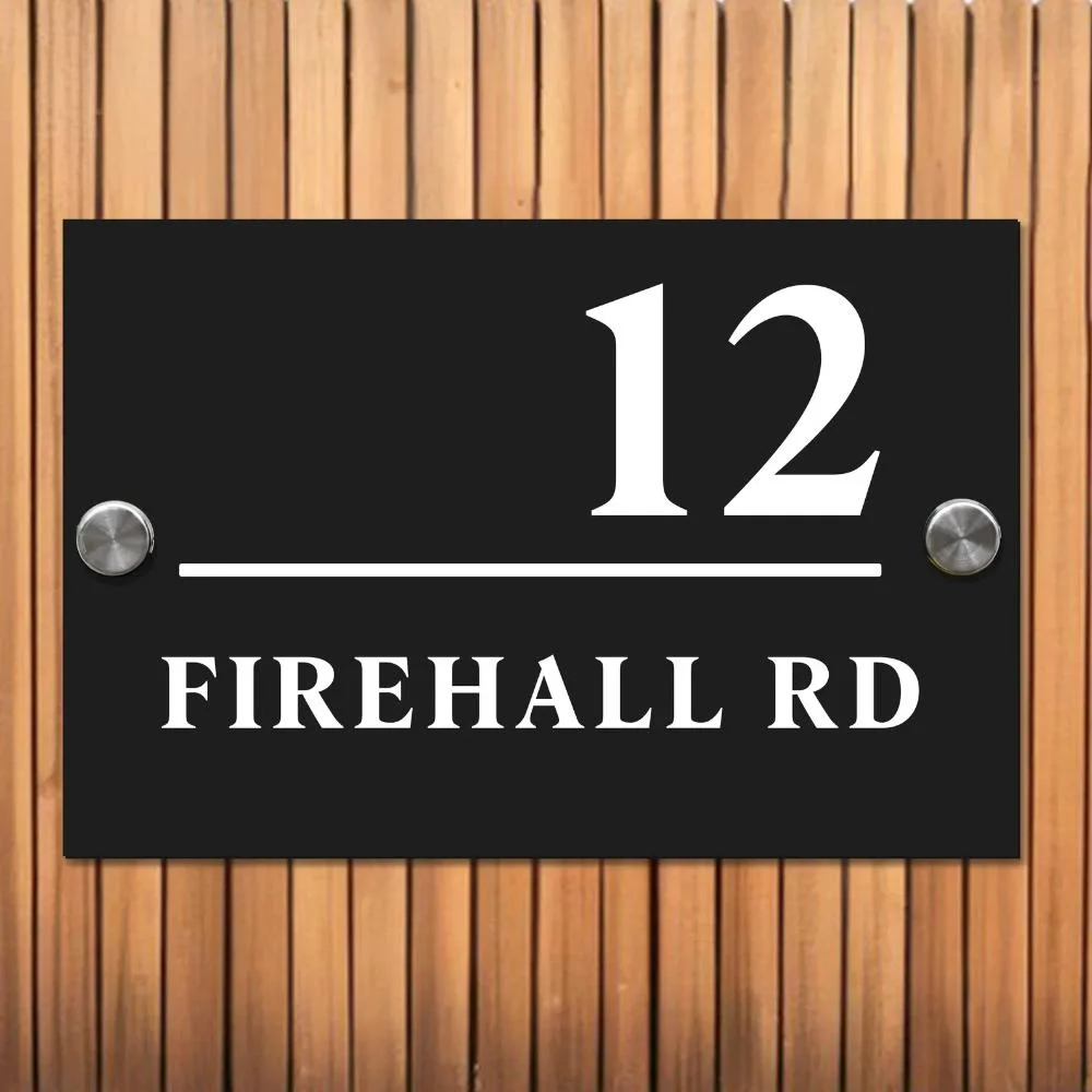 Pelat Pintu Dalam Ruangan Akrilik Abu-abu Arang Kustom, Desain Sederhana - Braket Baja Tahan Karat, Nomor Pintu Modern, Dekorasi Rumah Baru