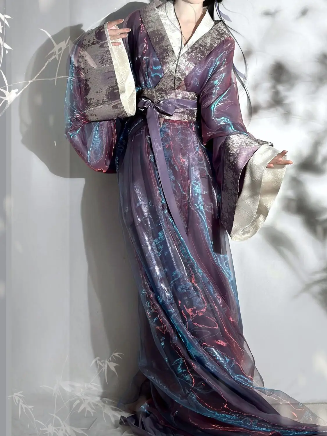 

Brocade Hanfu For Women, Warring States Era Style, Floor-Length, Large Volume, Super Fairy, Restoration Style, Straight Hem,