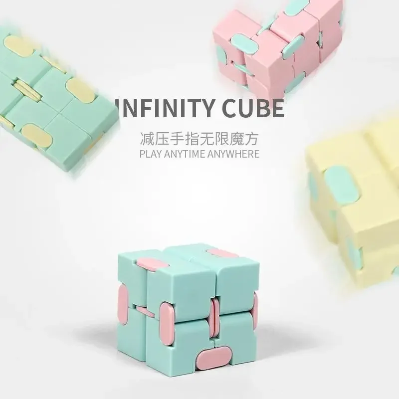 1pc Infinite Magic Cube Fingertip Artifact Intelligence Decompression Toy Macaron Finger Cube Transformation Puzzle кубик рубик