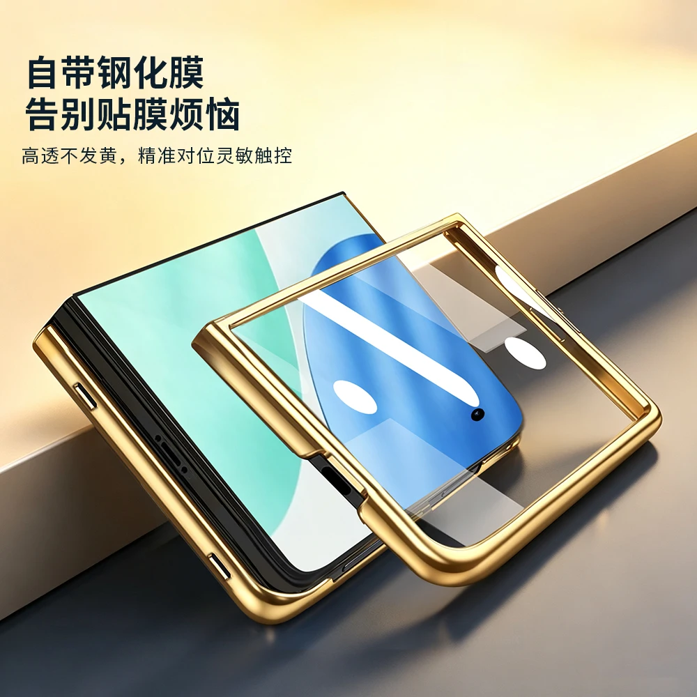 For Case iPhone Duo Fold Cases Oil Wax Luxury Genuine Leather Cover for iPhone Duo Phone Shell Capa - view 4