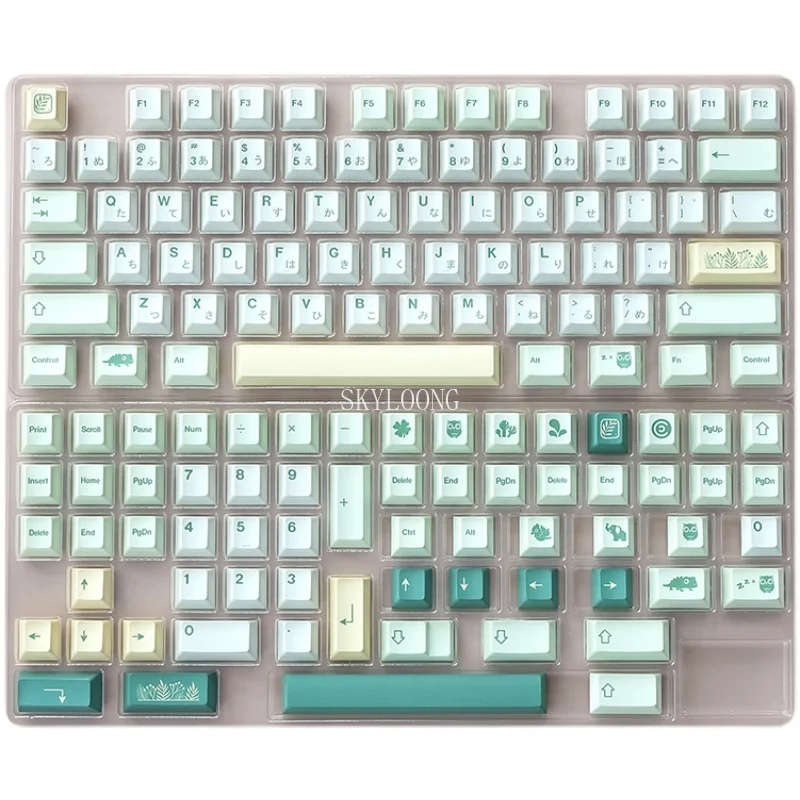 Teclados animais e botânicos do jardim 134 chaves pbt sublimação adaptada aos teclados mecânicos tais como 104/68/87/980