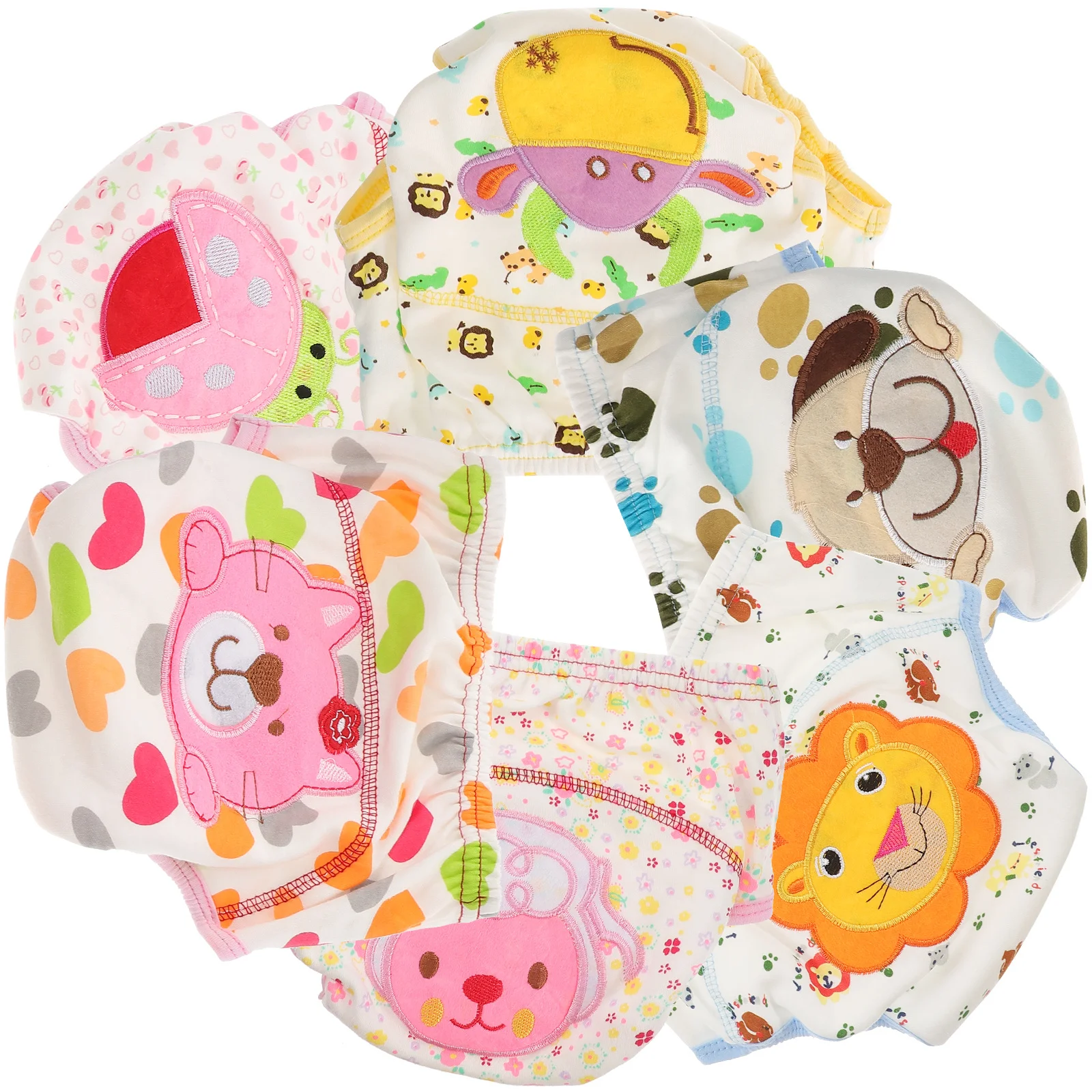 

6Pcs Baby Girls Nappy Diaper Underwear Toddler Potty Training Pants Soft Comfortable Prevent Wetting Outside Trousers