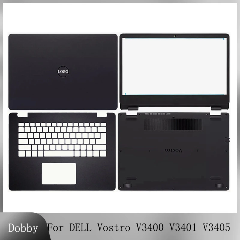 New For DELL Vostro V3400 V3401 V3405 Laptop LCD Back Cover Front Bezel Palrmest Top Cover Housing Case Bottom Base Shell Black