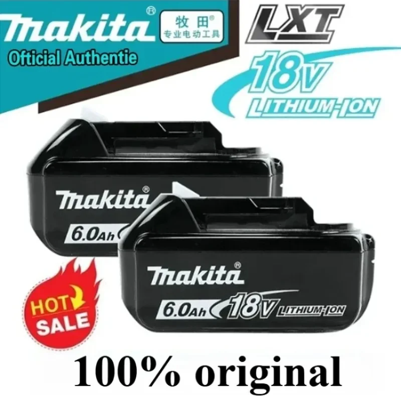 Batteria ricaricabile originale Makita 18V 6.0Ah al 100%, per batteria per utensili elettrici Makita BL1830 BL1830B BL1840 BL1840B BL1850 BL1860