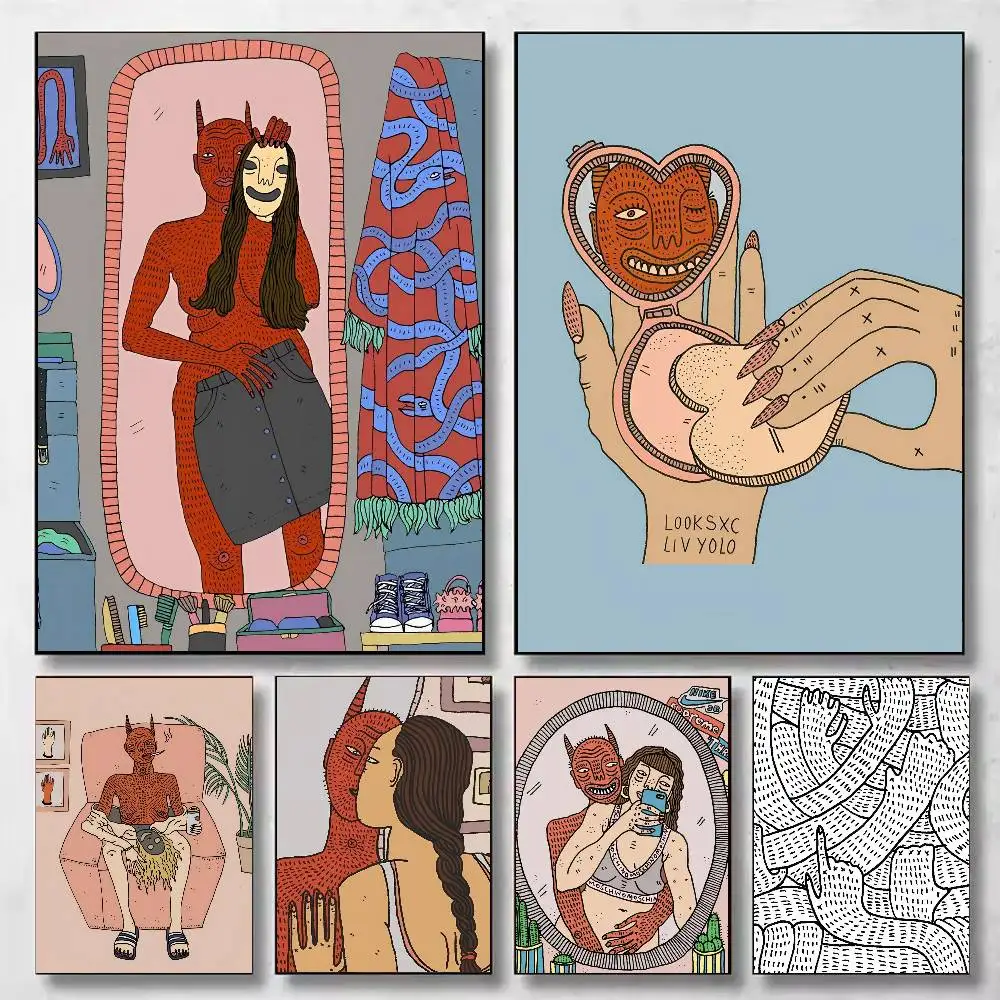 بولي ولا الفن ملصق ورقة طباعة غرفة المعيشة المنزلي غرفة نوم مدخل بار مقهى الفن اللوحة الديكور #1