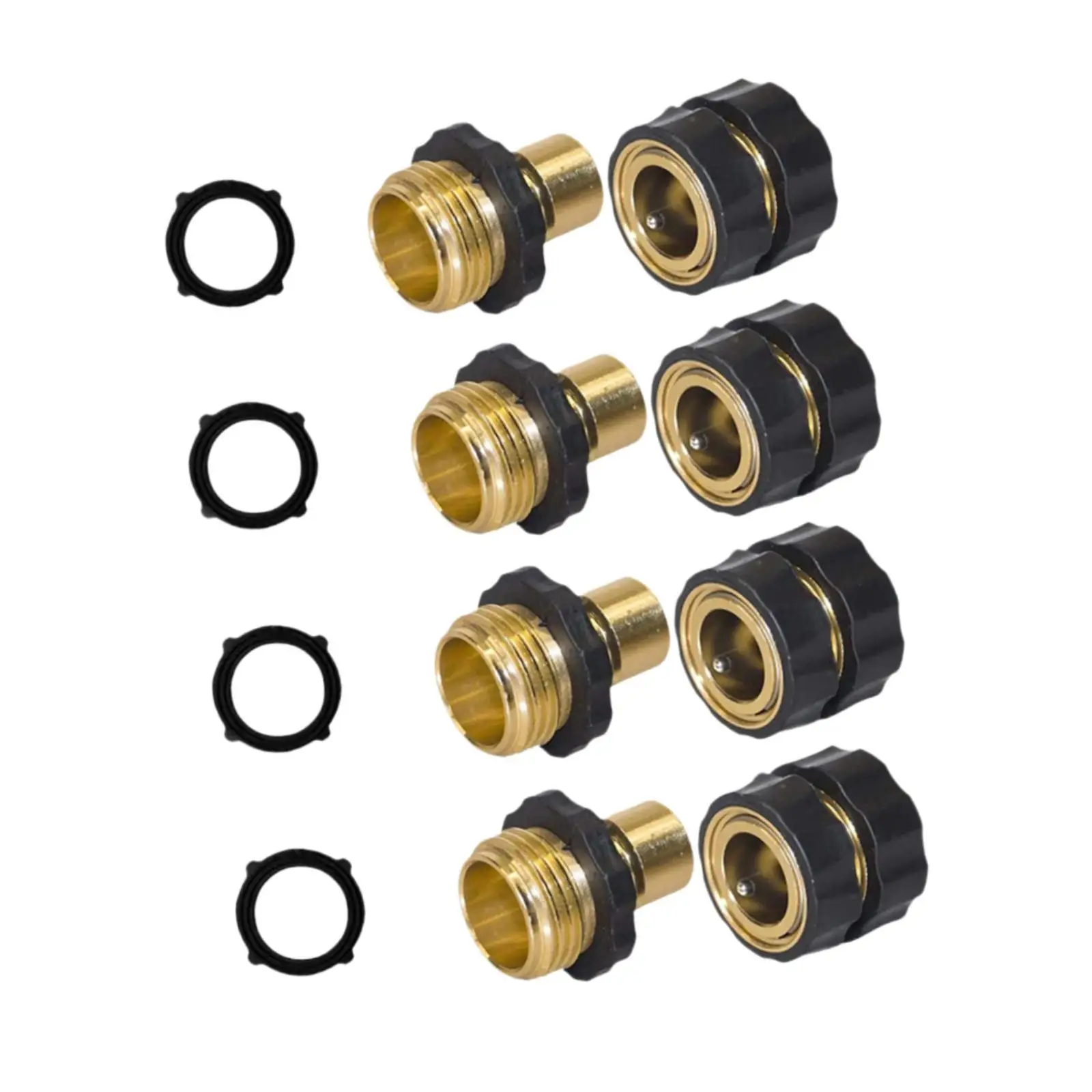 Hose Quick Connector Aluminum Alloy Leakproof Fast Coupling Garden Hose Fittings 3 4 Inch for Outdoor Watering