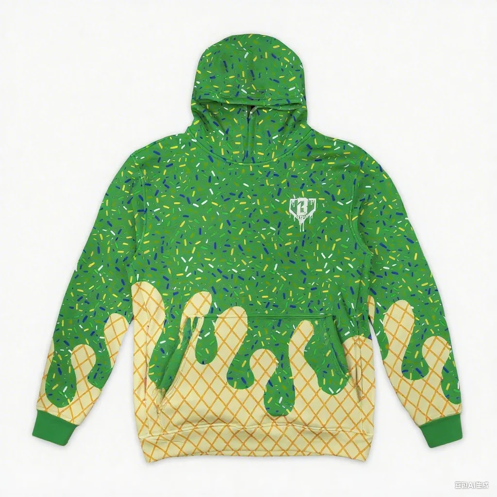 الخريف والشتاء المرأة Asebell Lifestyle 101 الآيس كريم سلسلة ثلاثية الأبعاد طباعة البوليستر في الهواء الطلق ملابس رياضية مريحة هوديس محايد