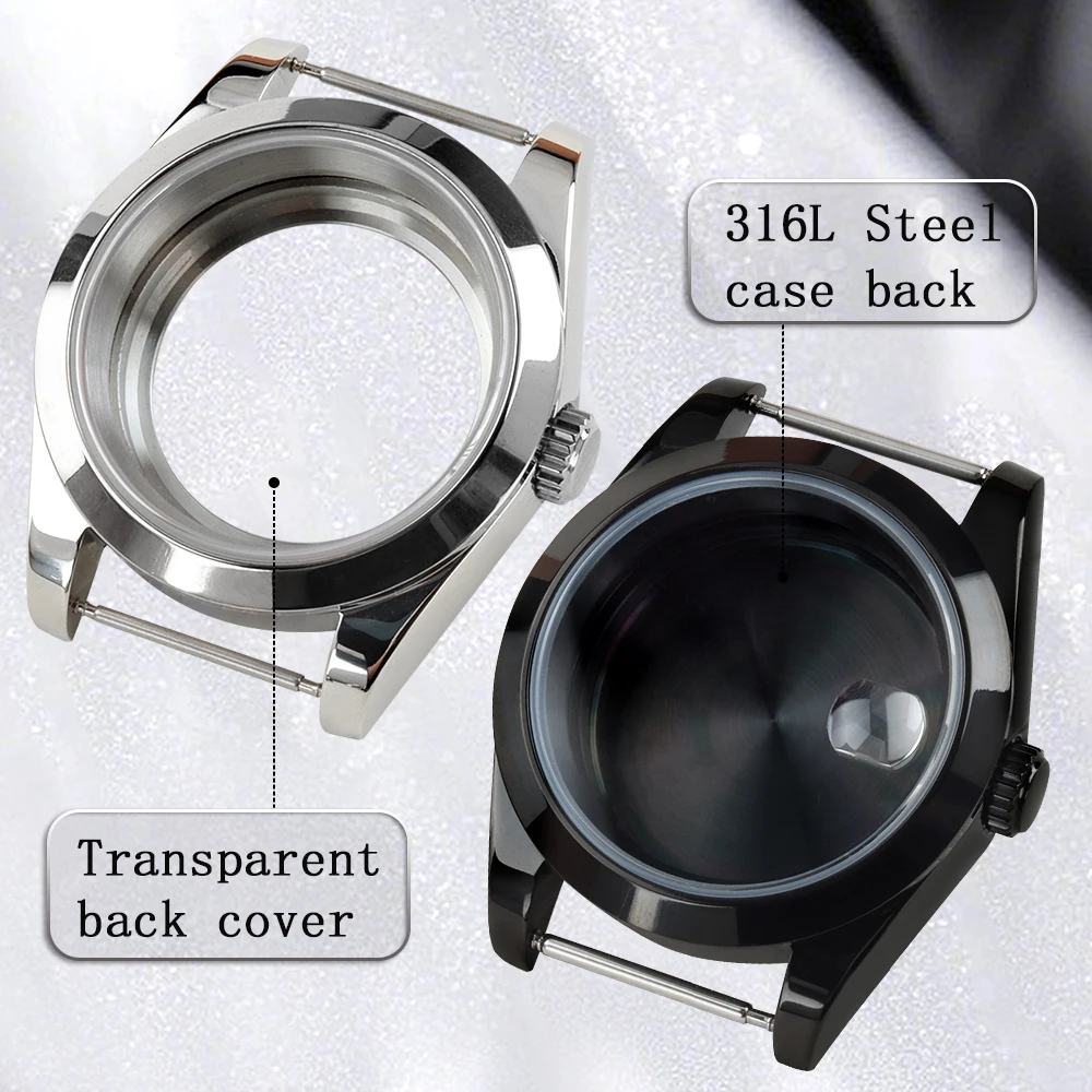 

Rose Gold Bevel Edge NH35 Watch Case 36mm/39mm Sapphire Glass Waterproof 316L Stainless steel for 28.5mm Dial NH35 NH36 movement