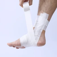 1 Roll Athletic Tape In White Cotton Sports Tape Adhesive Elastic Bandage Knee Wrist Ankles Muscle Support- Easy Tearing 5