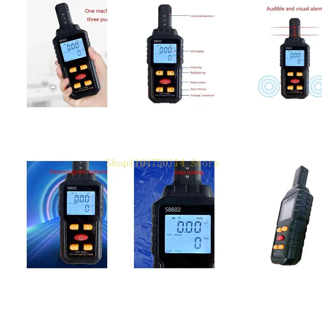 

Multifunctional Electromagnetic Radiation Detector Temperature Measurement Device Great Tester for Home EMF Inspections top sale