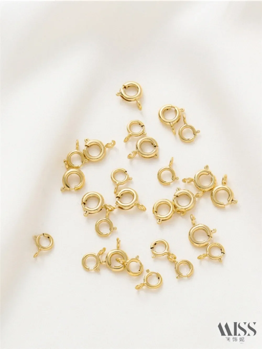 

14K 925 Sterling Silver Gold Plated Spring Buckle Connecting Buckle Necklace Bracelet End Buckle Handmade DIY Accessories