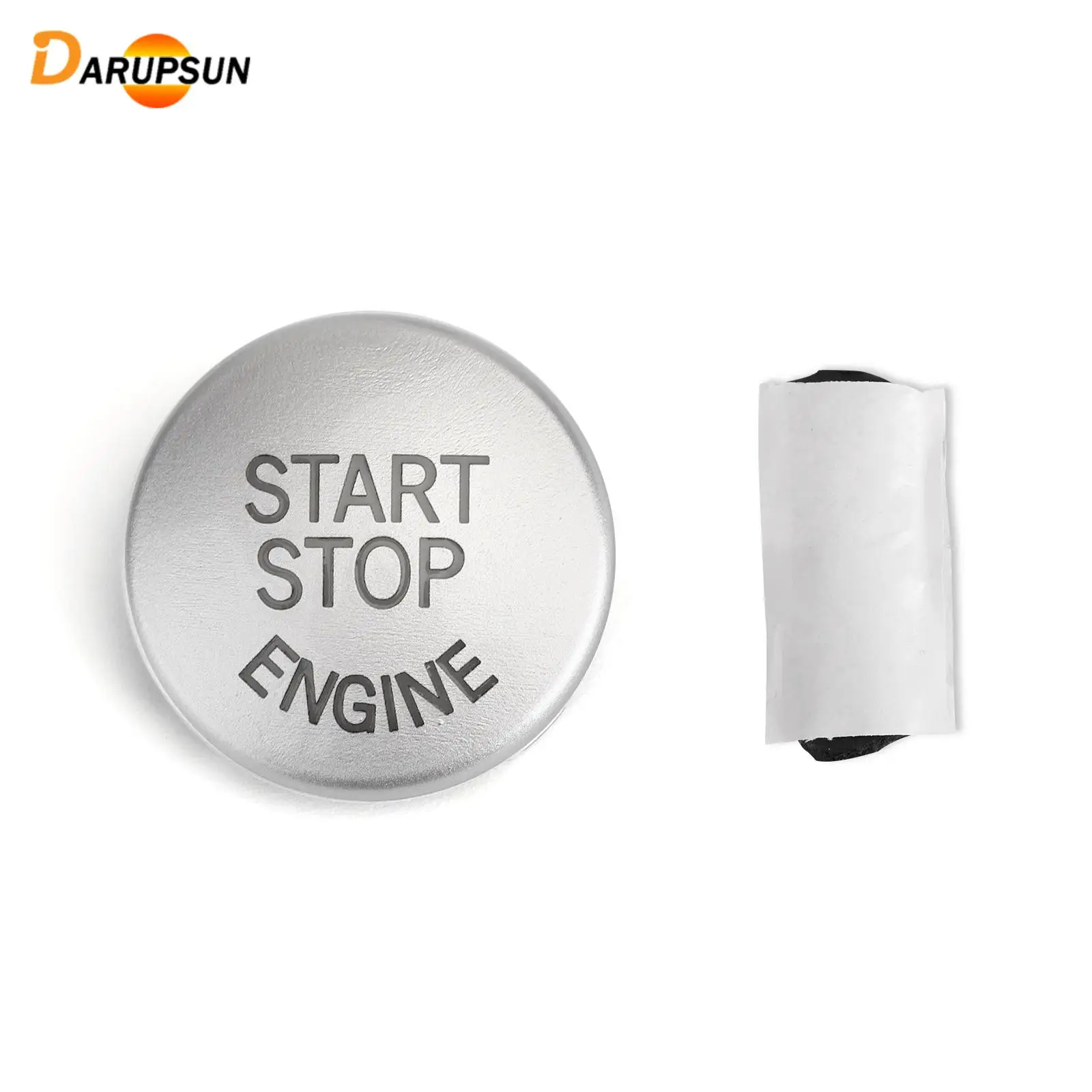 

Darupsun Silver Start Stop Engine Button Switch Cover for BMW E90 E60 E84 E83 E70 E71 E72