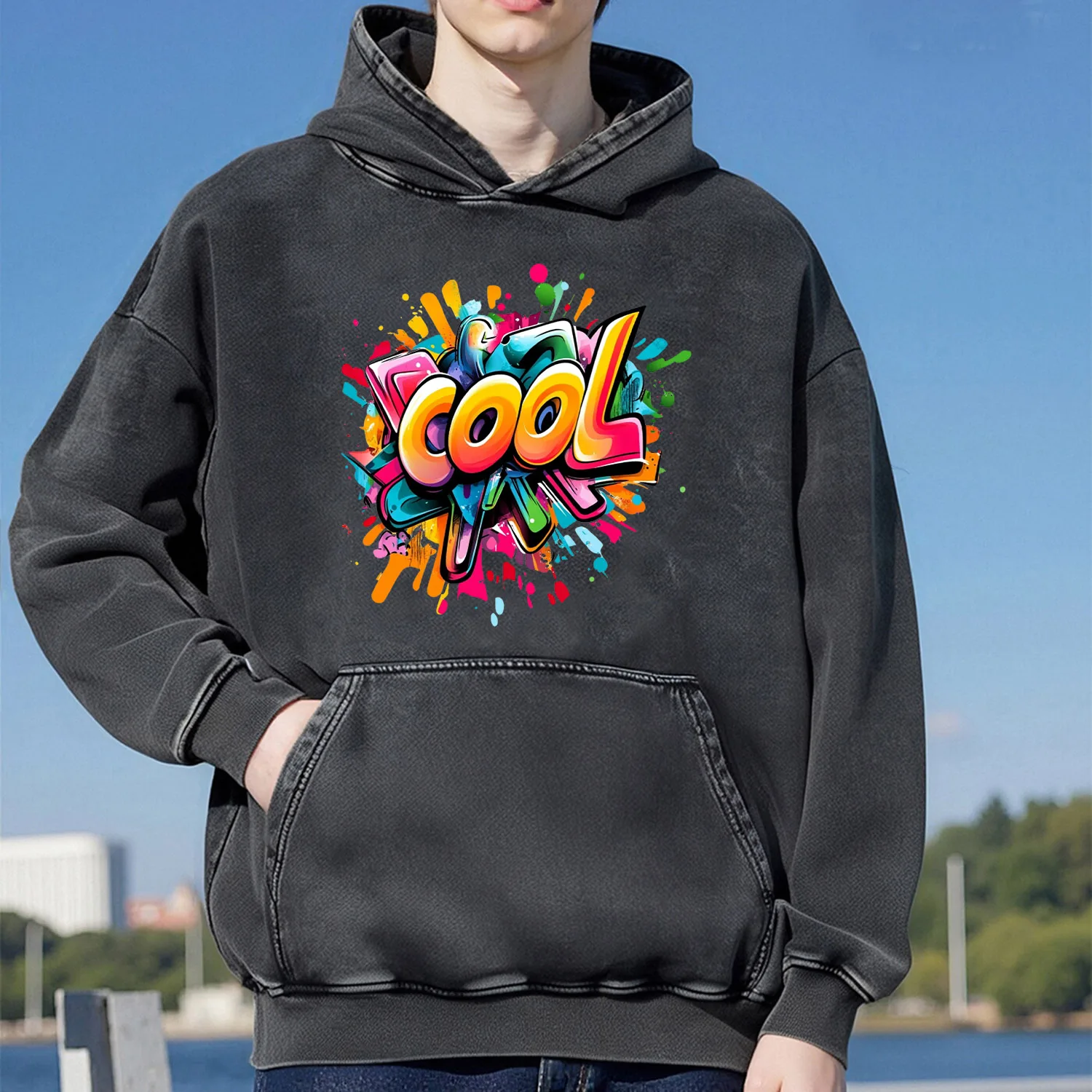 نمط رائع طباعة ريترو غسلها مقنعين البلوز للرجال والنساء ملابس رياضية كاجوال القطن أزياء الشارع ارتداء 400G