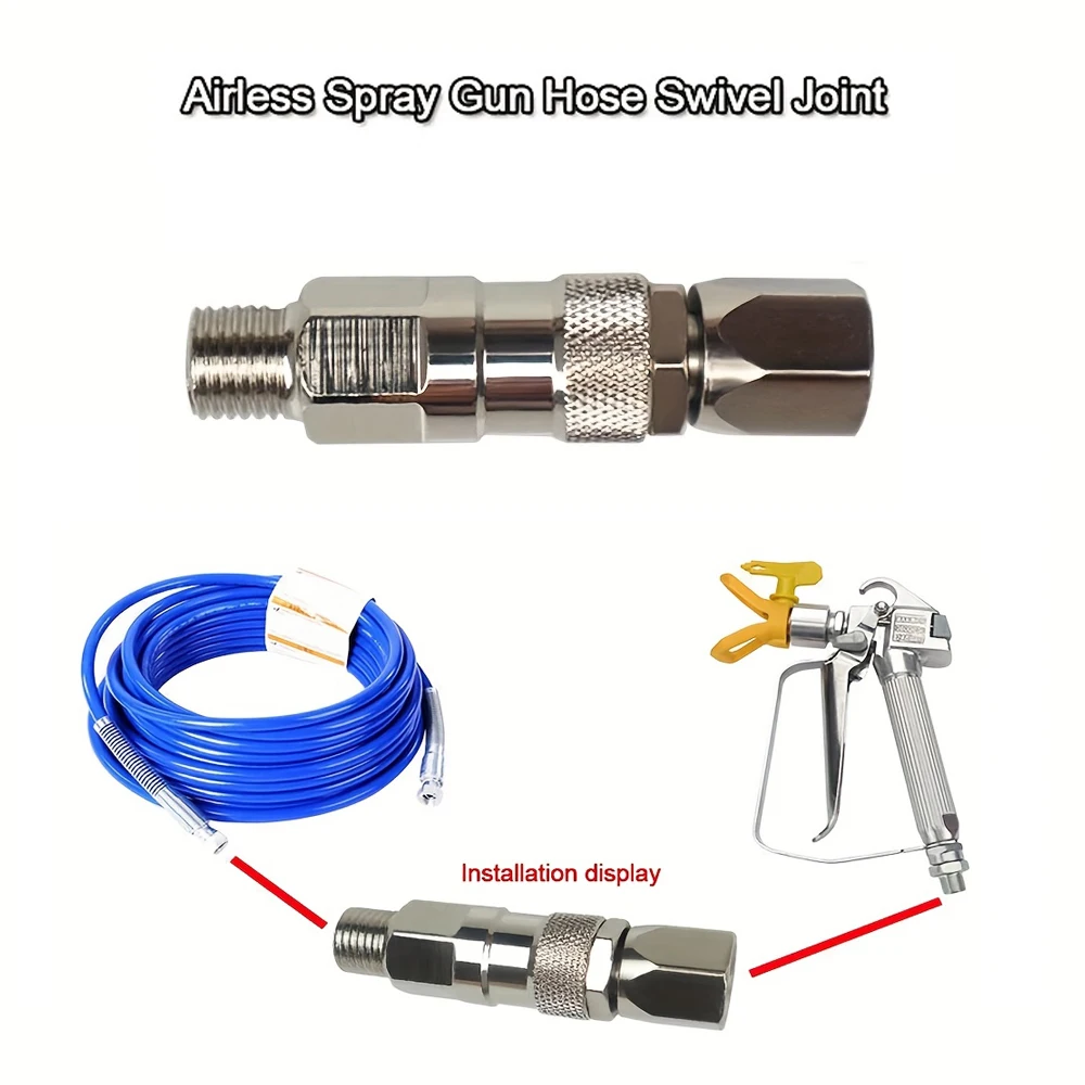 Airless-Spritzschlauch, Drehgelenk, 1/4 Zoll NPS für Adapter, Airless-Farbspritzpistolenteile, Zubehör für Hochdruckrohrverbinder