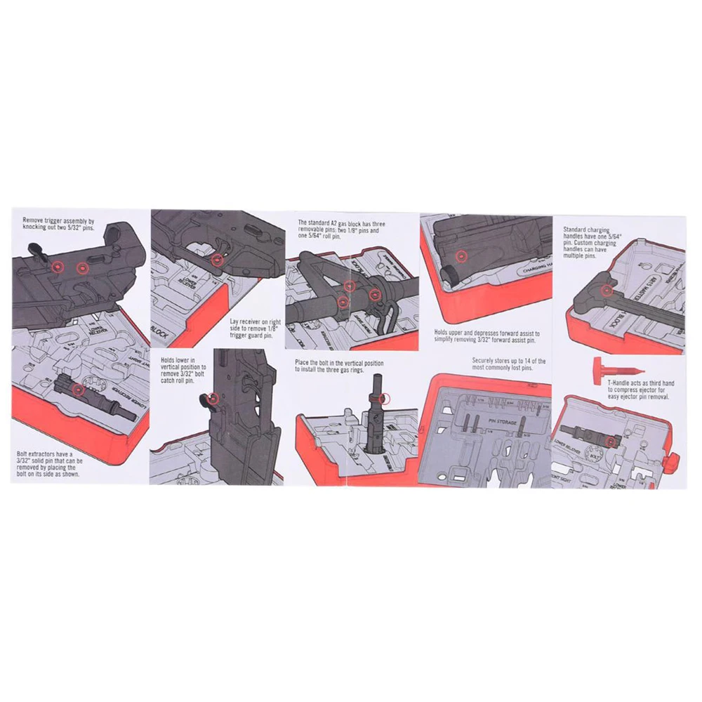 AR15 Block Master Bench Block Ultra-Tough Construction AR-15 Repair Tools Bench With 4 Magnet Sturdy Non-slip Surface view 4