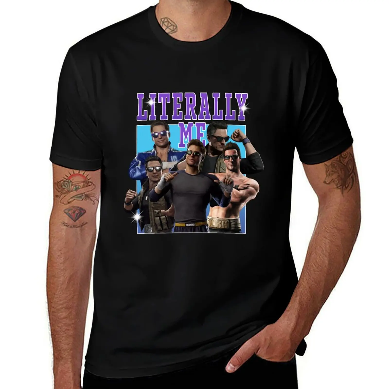 

Johnny Cage is Literally me T-Shirt t shirts for man pack cotton t shirts for man graphic tees
