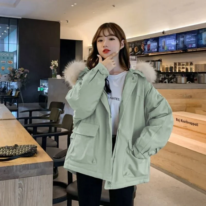Winter Women's Parkas Super Hot Coats Hooded Padded Jacket Sportswear Jackets Celebrity Loose Korean Fashion New