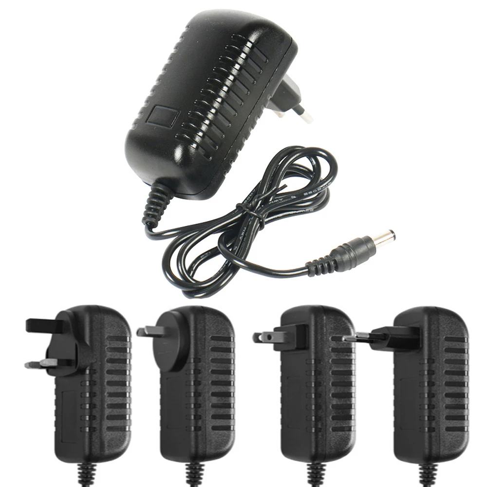 Black 3V 5V 6V 9V 7V 12V 1A 2A EU US UK AU DC Power Adapter 5.5*2.5mm AC to DC LED Lighting Guitar Power Charger 1M 110V 250V