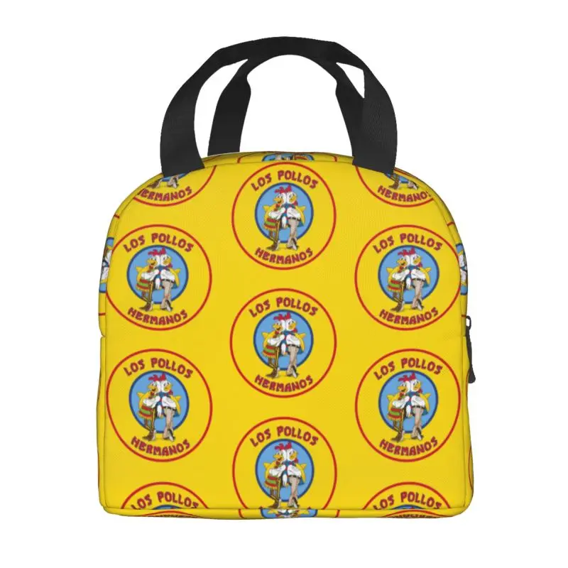 Breaking Bad Los Pollos Hermanos Insulated Lunch Bag for School Office The Chicken Brothers Leakproof Thermal Cooler Lunch Box