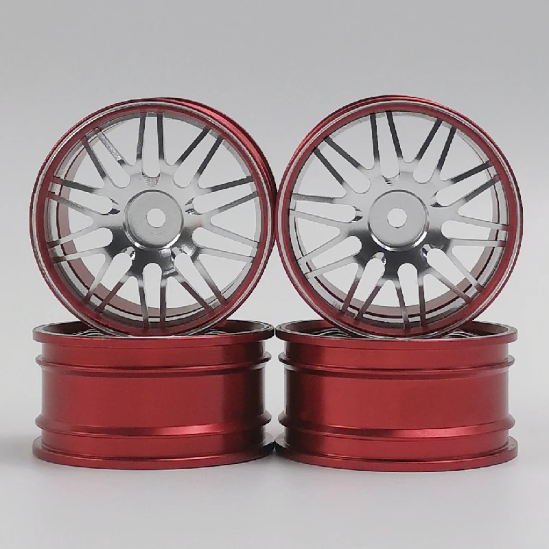 3/6/9/12mm Offset 4pcs CNC Machined Aluminum Wheels Rims 1/10 Scale RC Car On-road Drift Touring Model Hobby