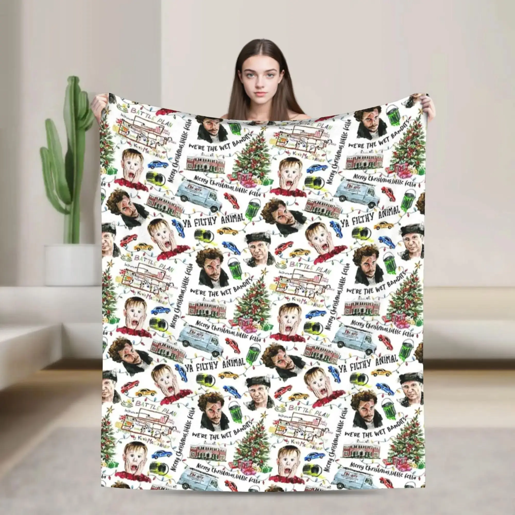 

Плюшевое одеяло «Один дома» с Кевином Маккалистером, рождественское, для мальчиков, фланелевое, для кровати, дивана, кресла, мягкое, теплое, дизайнерское покрывало