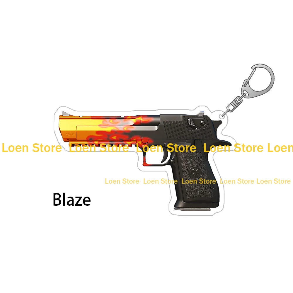 Loen Store CSGO NEW Game weapon skin Desert Eagle  Trigger Discipline Hypnotic Pistols Acrylic keychain Bag pendant holiday gift