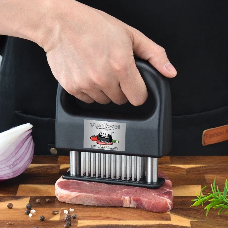Stainless Steel Needle Meat Tenderizer Hammer Tool with Ergonomic Handle for Steak Marbled Beef Kitchen Cooking Gadget Yunliwei