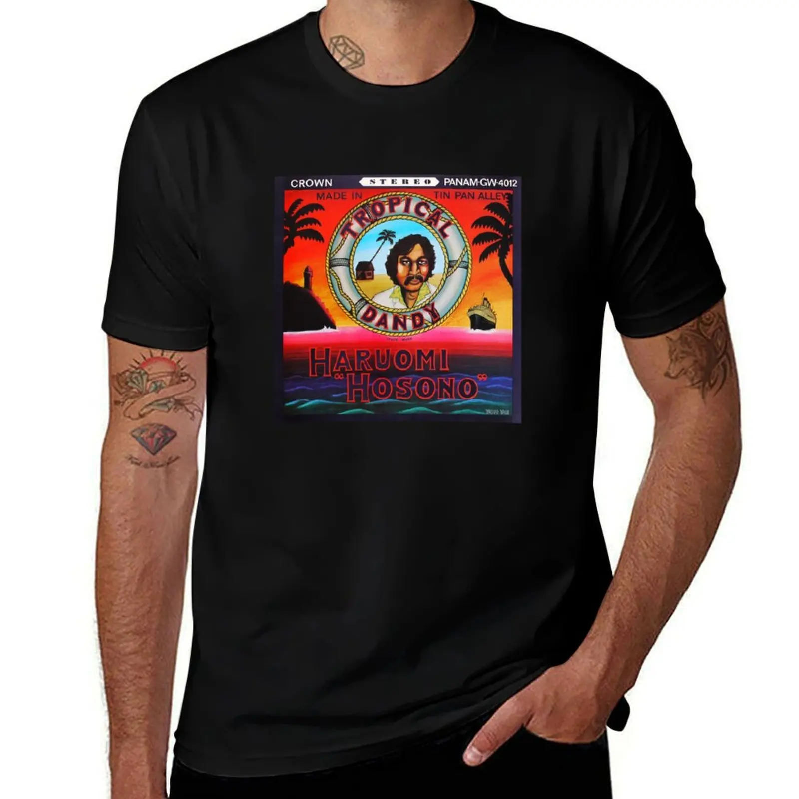 Haruomi Hosono - tropical dandy (1975) T-Shirt t shirts for man cotton funny T-Shirt