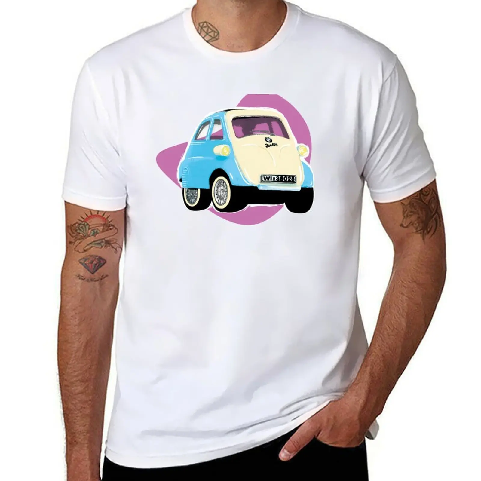 

Vintage Micro Car T-Shirt t shirts cotton 100% mens graphic t shirts T-Shirt