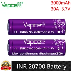 Original Vapcell INR 20700 Battery 3000mAh Stable 30A 3.7V High Energy Rechargeable Battery For VapeMod Camera Remote Control