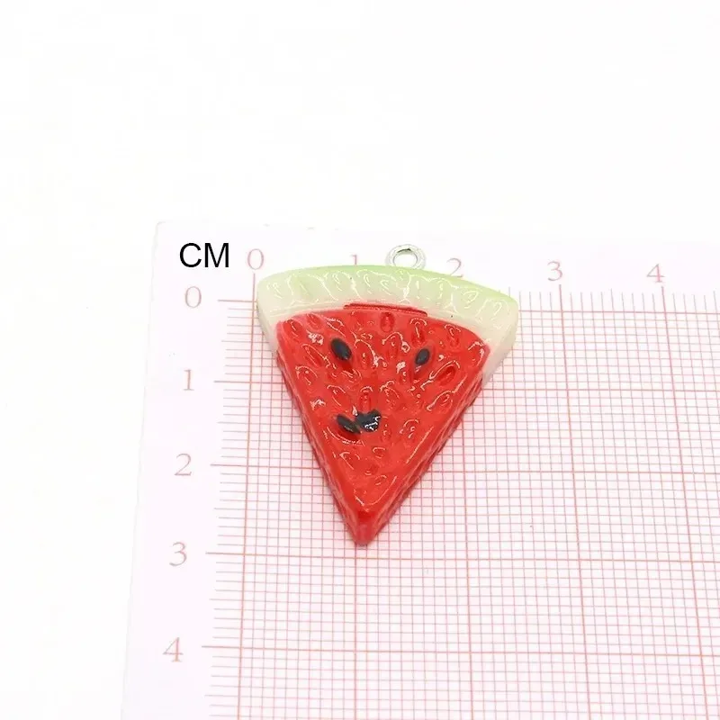 10Pcs Double Sided Triangle Watermelon Resin Charms Mini Fruit Pendants For DIY Earring Jewelry Making Crafts view 6