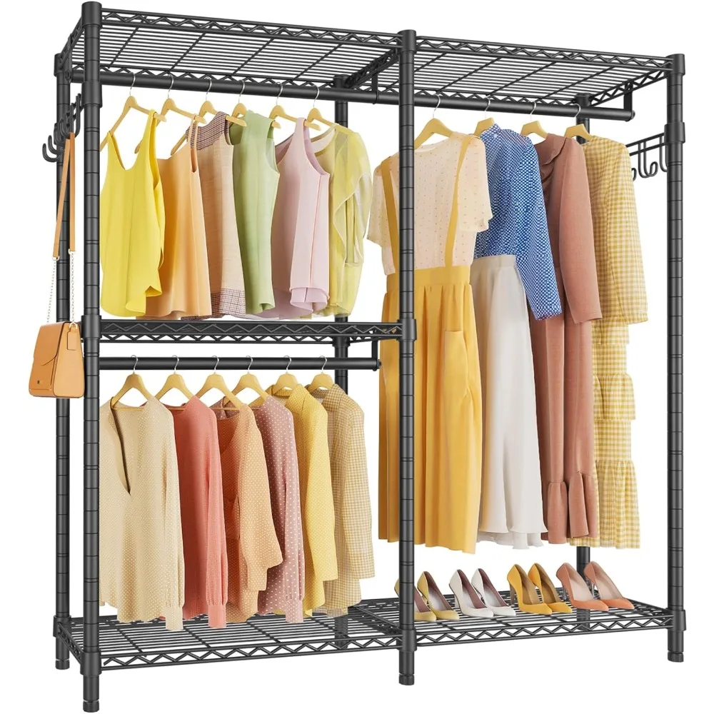 

VIPEK V4 Garment Rack for Hanging Clothes, Portable Closet Storage System with Adjustable Shelves Heavy Duty Clothes Rack Metal