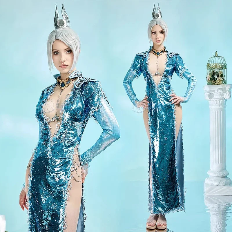 sexy clothing bg3 Sexy Plus Size Women Sleepwear Satin Pajamas Set Loose Home Clothes Night  Dress main image 0