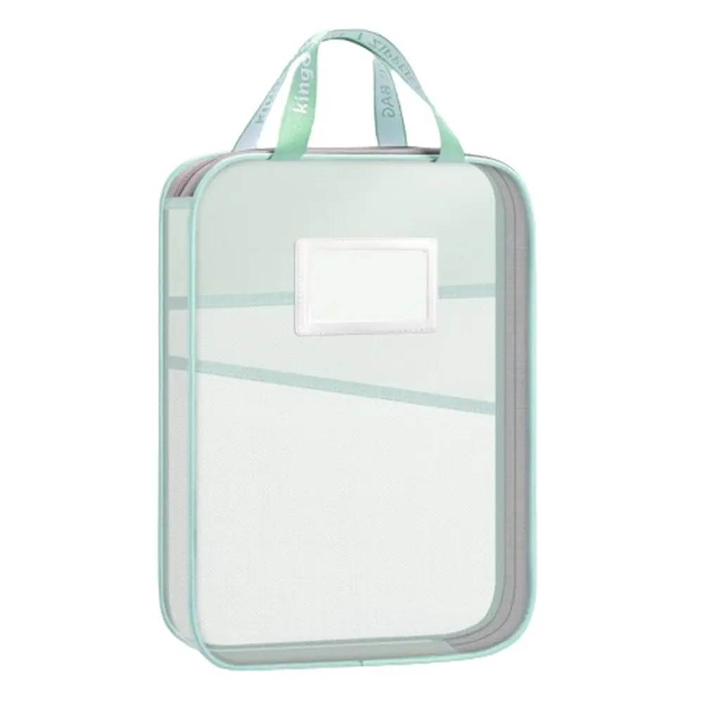 

Multifunctional Mesh Zipper Pouch Thickened Transparent File Folder Bag Nylon Morandi Color Test Paper Storage Bag Kids