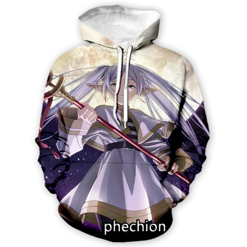 

phechion New Men/Women Frieren Beyond Journey's End 3D Print Casual Sweatshirt Hoodies Streetwear Men Loose Sport Hoodies H43