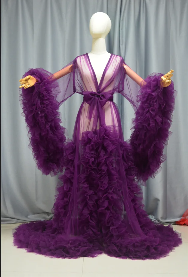 Pearl Diary Bridal Boudoir Robe White Custom 5