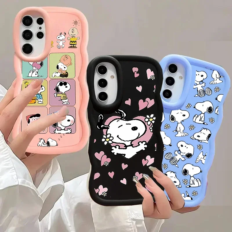 Funda blanda de Snoopy de dibujos animados para Samsung Galaxy A06 A05 A05S A23 A24 A25 A04 A04E A13 A50 A30 A50S A20 A51 A52 A22 A32 A12 A73