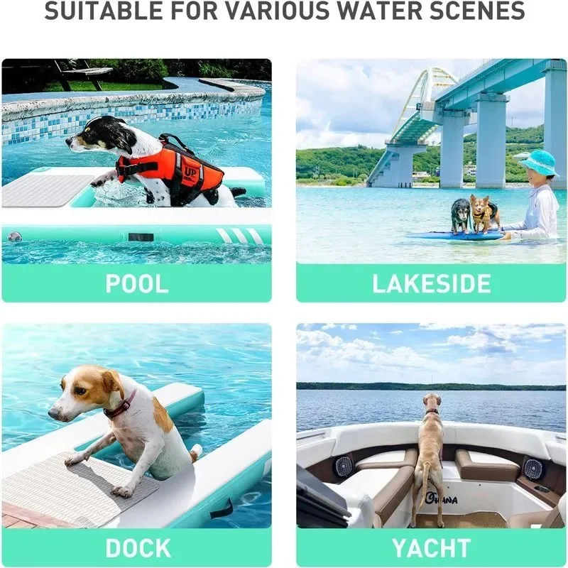 Inflatable Pet Water Floating Board Dog Floating Mat Toy Slope Climb Floating Bed Swimming Pool - view 5