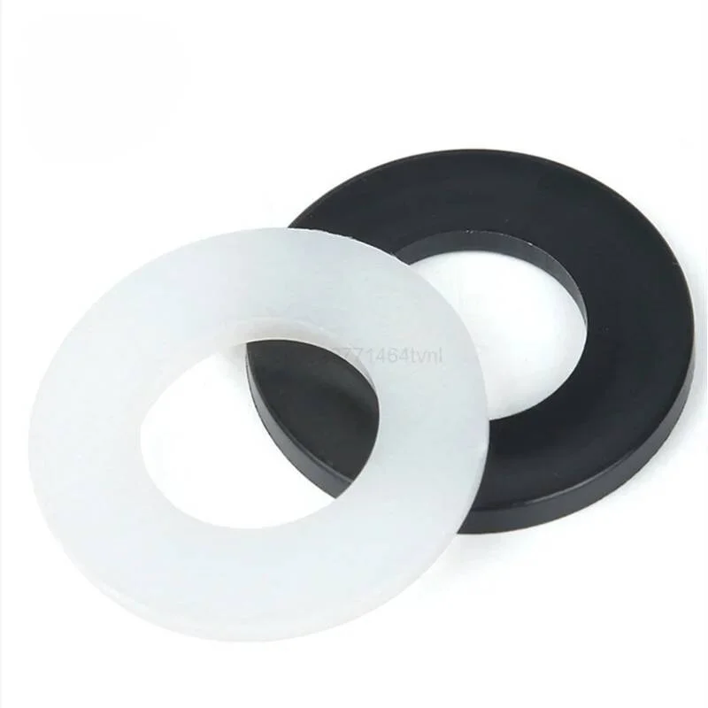 M2 M2.5 M3 M4 M5 M6 M8 M10 M12 M14 M16 M18 M20 Bianco Nero Nylon Plastica Rondella Piatta Aereo Distanziatore Isolamento Guarnizioni Anello