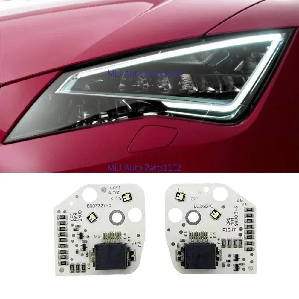

New 5F0941475 5F0941476 For Seat Leon MK3 5F Cupra DRL LED daytime running lights board module 2013-2016 replace OEM White