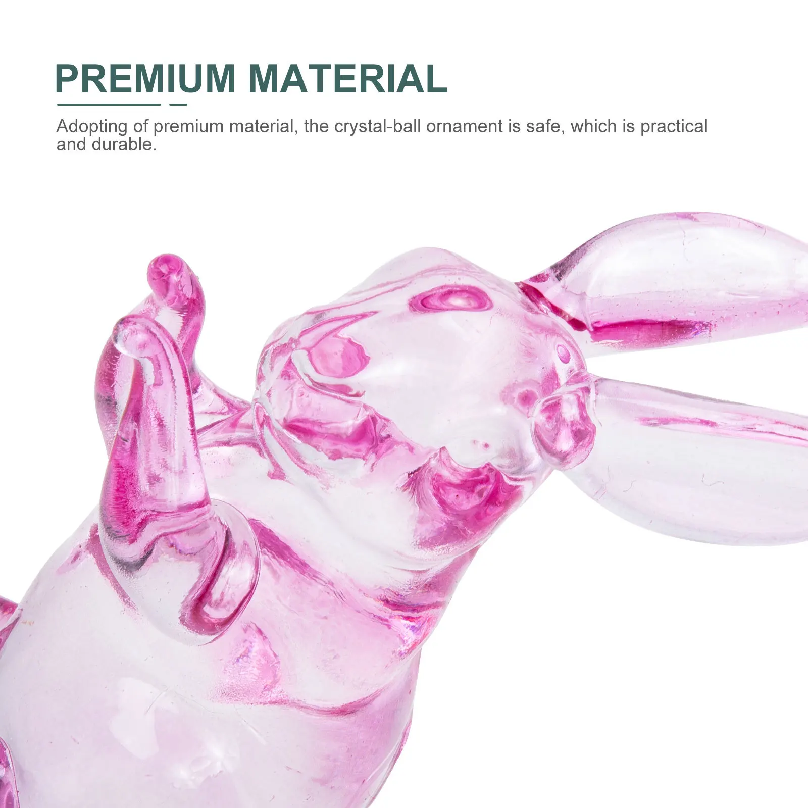 

Crystal Bunny Ornament High-Quality White Home Decoration Desktop Accessory Artistic Animal Sculpture