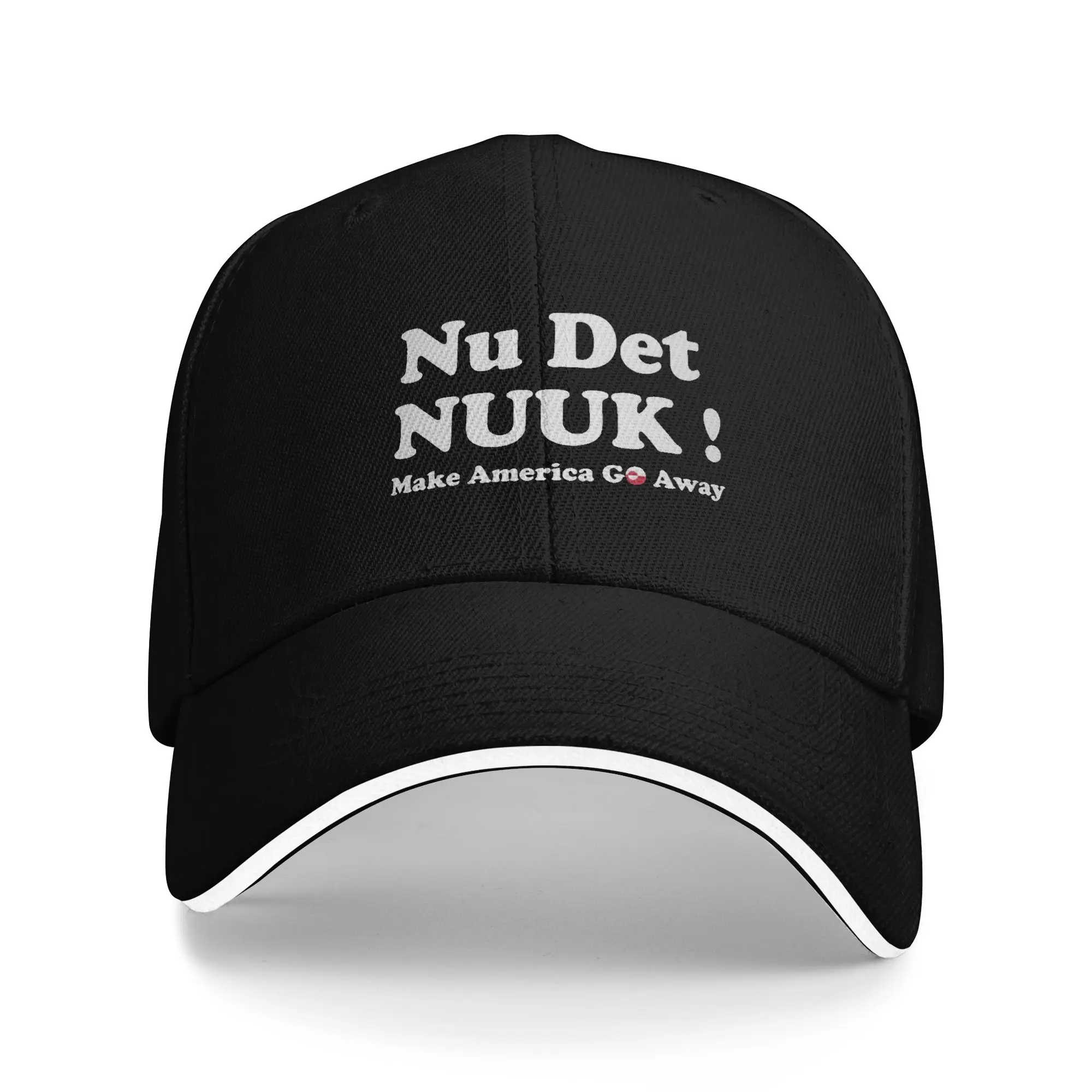 Nu Det Nuuk Greenland Make America Go Away Ladies Baseball Caps Boy  High-end Peaked Cap For Women Pool Party Dad Hat