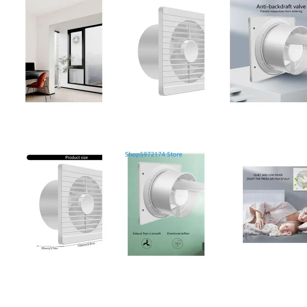 Y3NB Intelligent  Sensors Bathroom Exhaust Fan Waterproof Ventilation System Low Noise Operation Reverse Flows Prevent