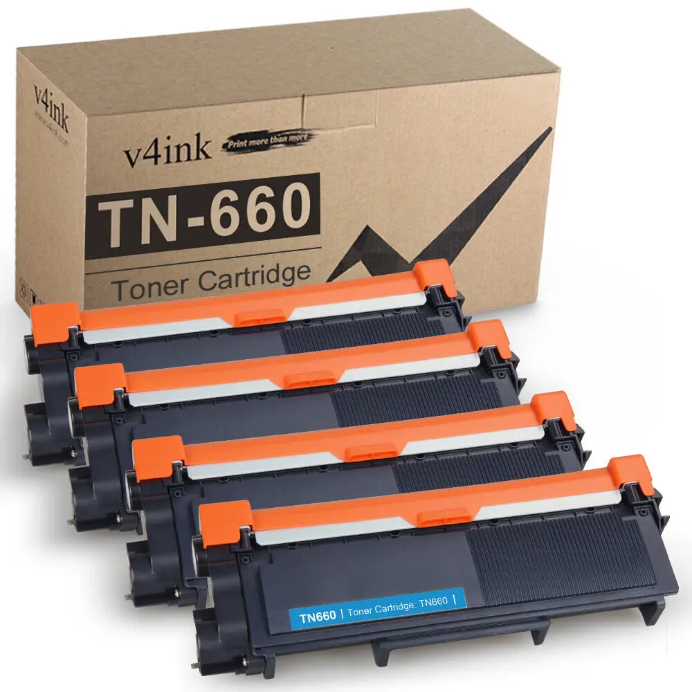 

4PK Compatible Brother TN660 TN630 Toner MFC-L2700DW HL-L2340DW HL-L2300D V4ink