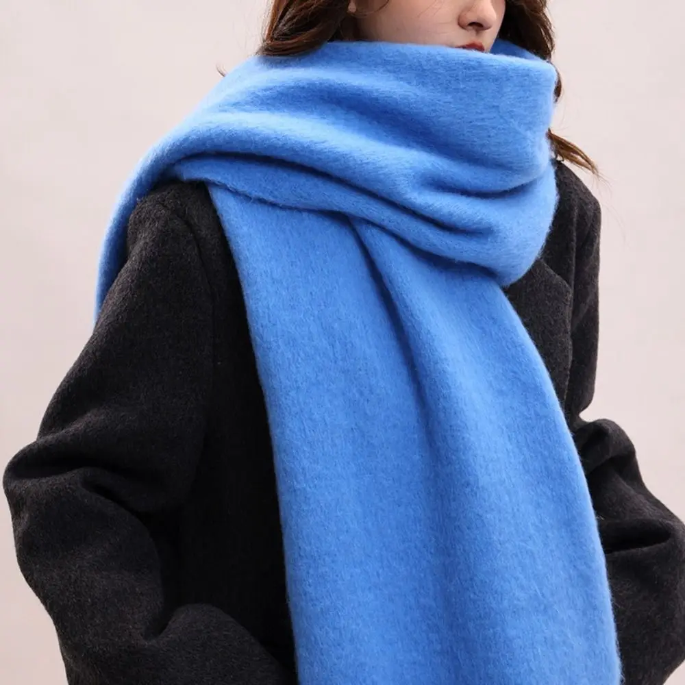 

Simple Mohair Winter Wool Scarf Tassel Winter Cashmere Scarves Thicken Korean Style Long Shawl Autumn Winter
