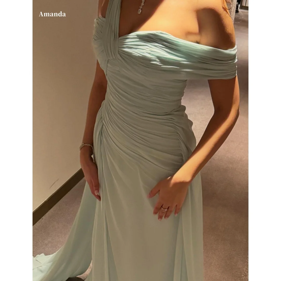 mint green dresses for wedding A-line V-neck Chiffon Bridesmaid Dresses, MBD148 or relaxed social gatherings Mint Green Dress For Wedding