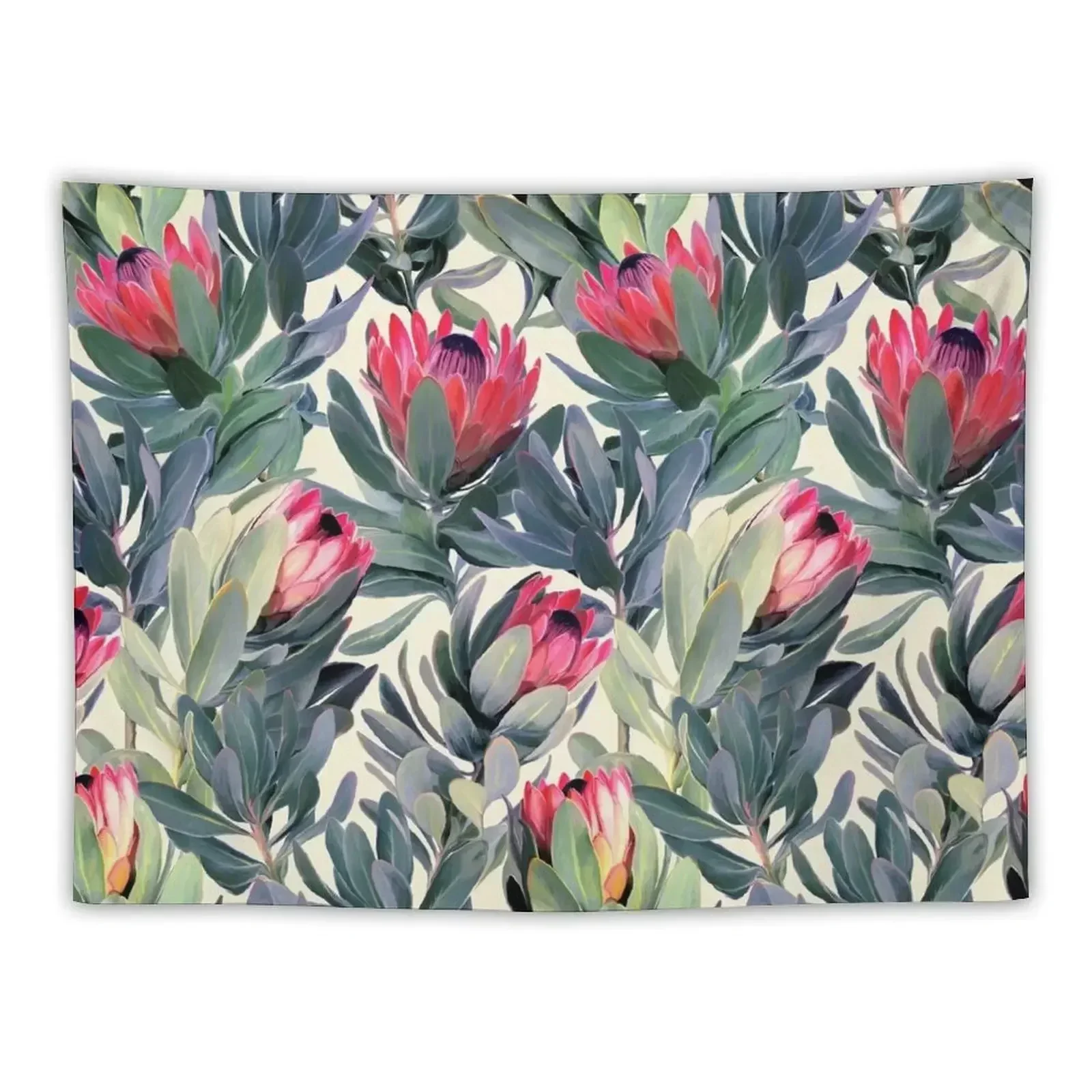 

Painted Protea Pattern Tapestry Aesthetic Room Decoration Cute Decor Aesthetic Room Decor Korean Cute Room Decor Tapestry