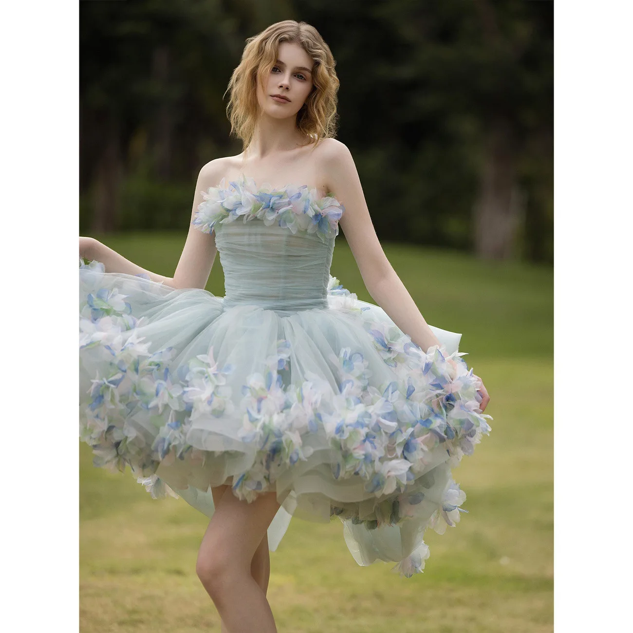 Elegant Princess Style Evening Gown for Women with Strapless Ball Gown Skirt Perfect for Adult Ceremony Art Exam Wedding